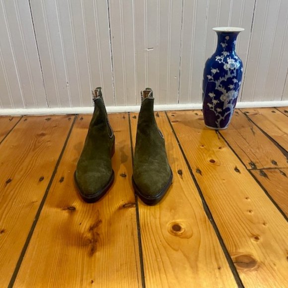 Women's Coach Bowery booties in green suede, size 7. Like new. - Picture 3 of 7